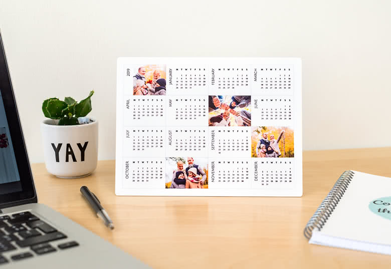 Calendrier photo alu