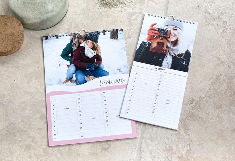 Personalise your Birthday Calendar with your photos