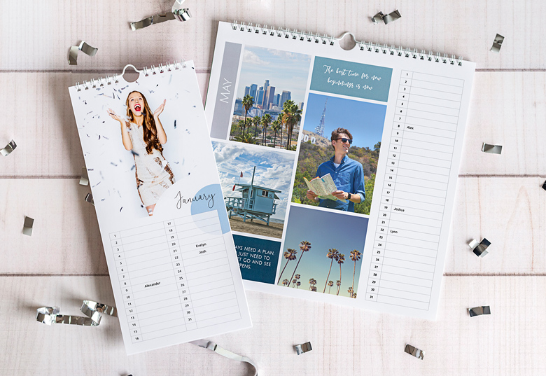 Personalise your Birthday Calendar with your photos