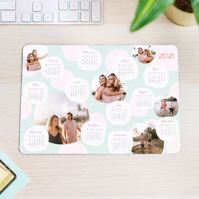 Muismat met kalender Muismat met kalender