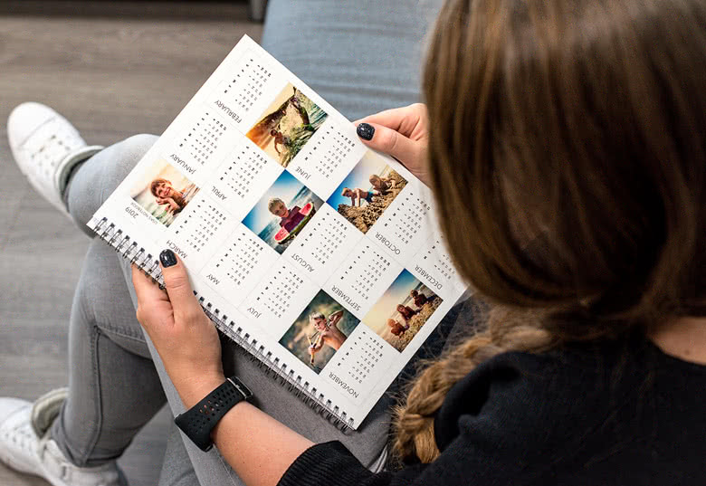 Notesblok med fotokalender