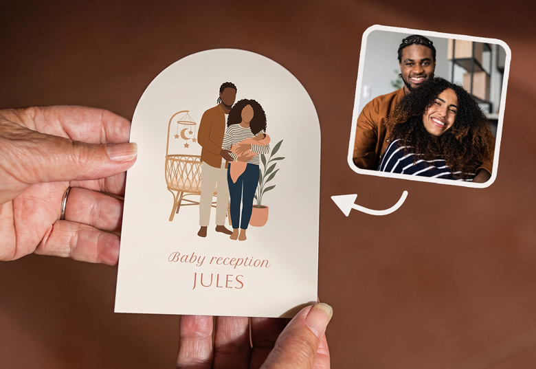 Photo card with artistic filter
