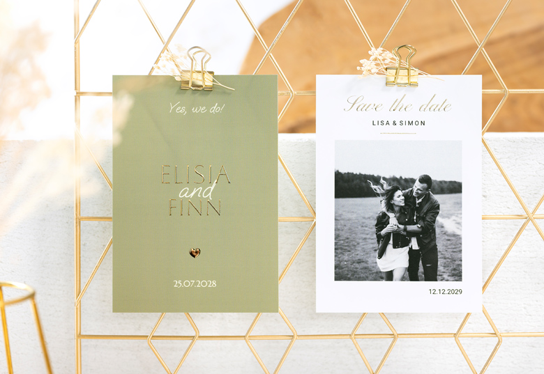 Gold Foil Photo Cards