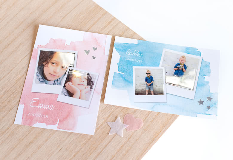Embossed foil photo cards