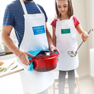 Créez votre set de 2 tabliers enfant & adulte