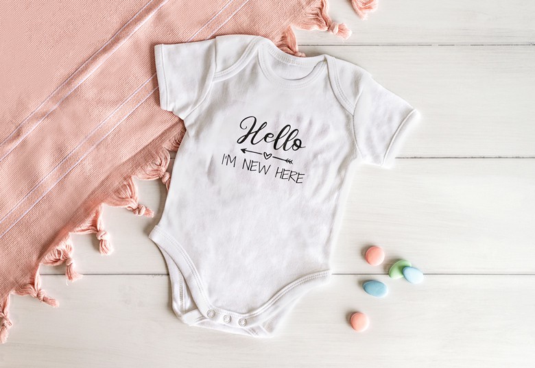 personalised baby bodysuit