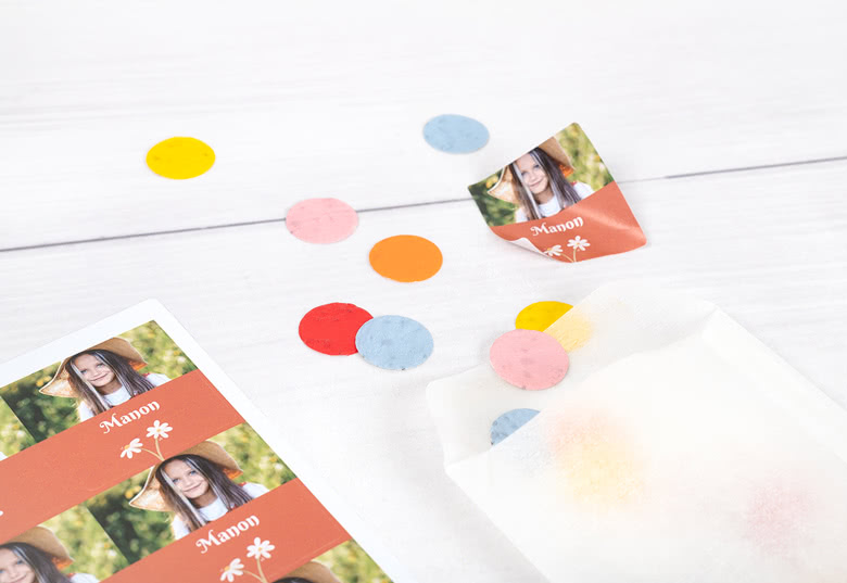 Biodegradable confetti - 12 pcs