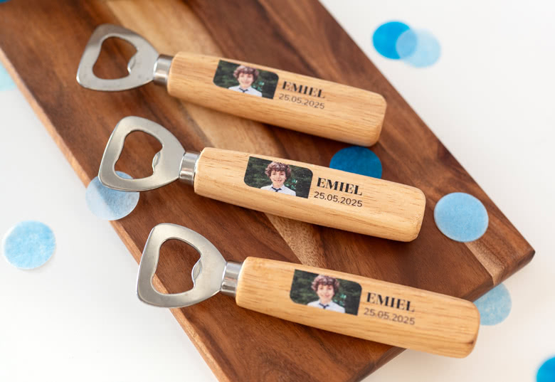 Flaschenöffner personalisiert - 12 Stück