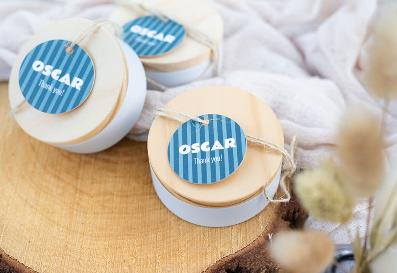 Tin box with wooden lid