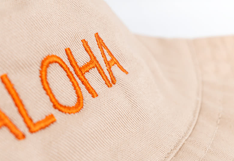 Personalised bucket hat with name