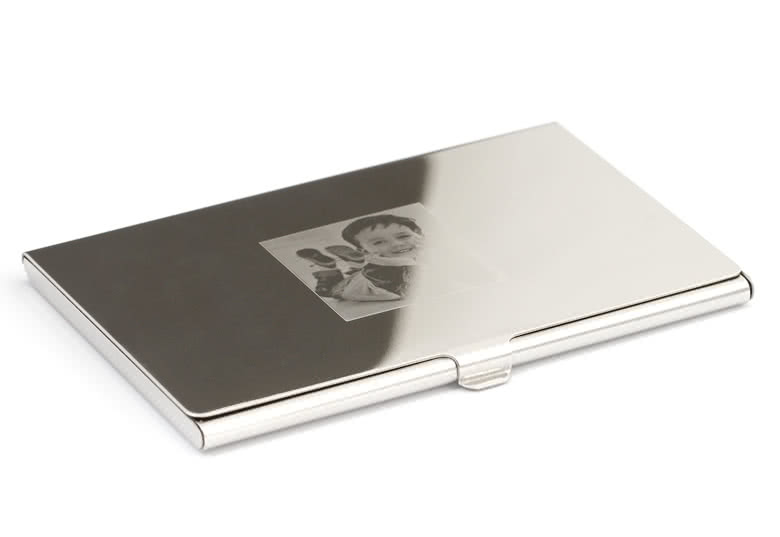 Porte-Cartes De Visite Métal Coulissant - Aluminium Anodisé, Distribution Rapide, 10-18 Cartes