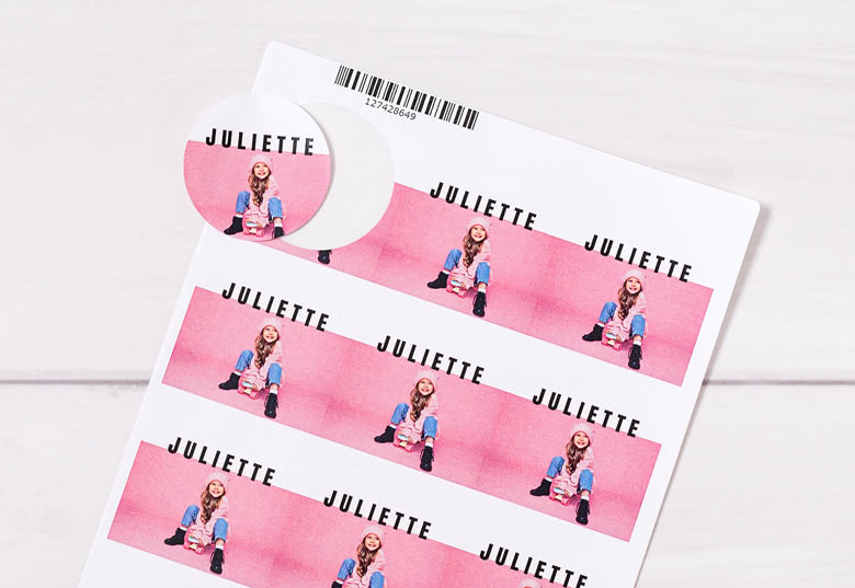 Bokaaltjes/buisjes met sticker - set van 12