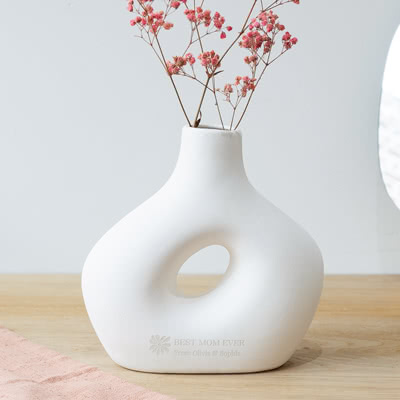 Engraved Ceramic Vase
