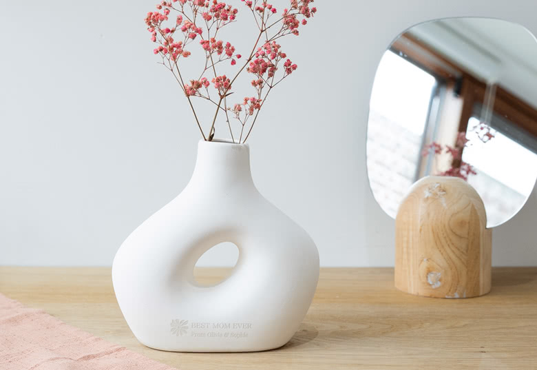 Engraved Ceramic Vase