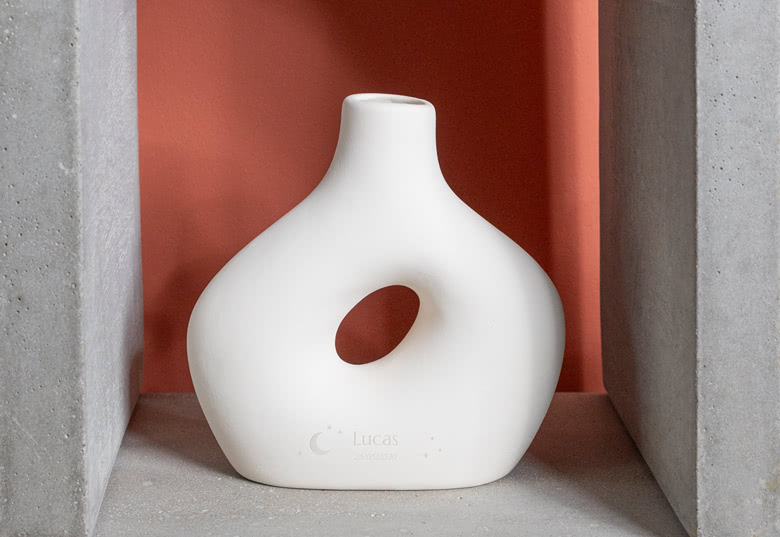Engraved Ceramic Vase