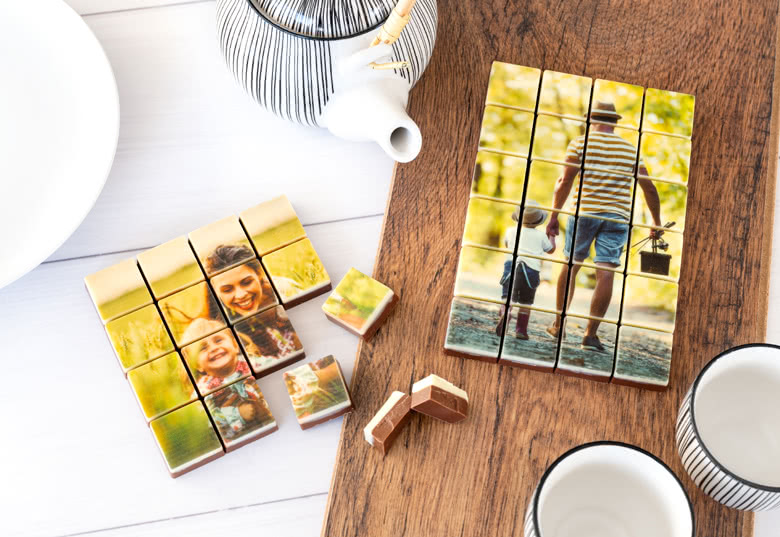 Schokoladen-Puzzle mit Foto personalisiert