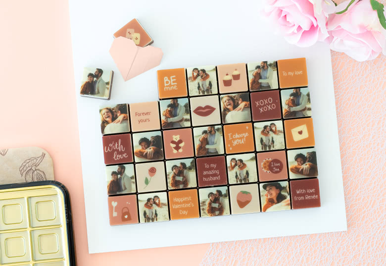 Schokoladen-Puzzle mit Foto personalisiert
