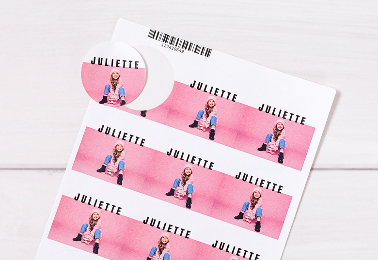 Self-adhesive paper stickers