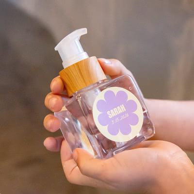 Mini-Seifenspender mit Fotosticker - 12 Stk.