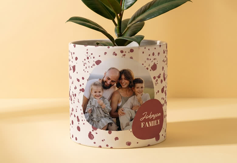 Gepersonaliseerde bloempot
