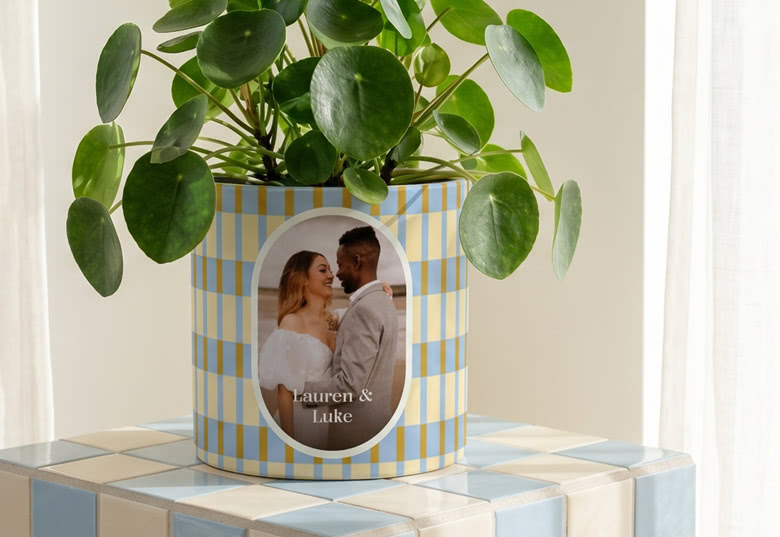 Gepersonaliseerde bloempot