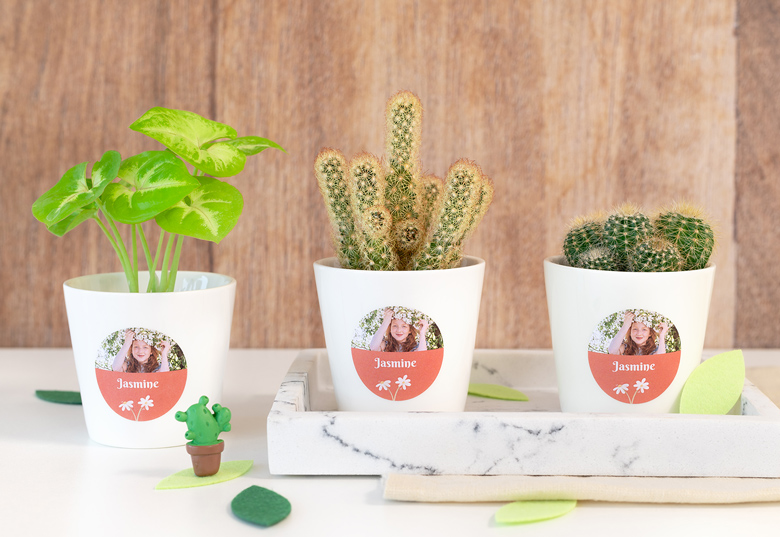 Mini Blumentopf personalisiert (12er Set)