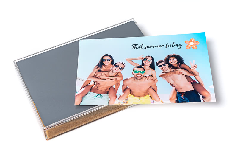 Acrylic frame filled
