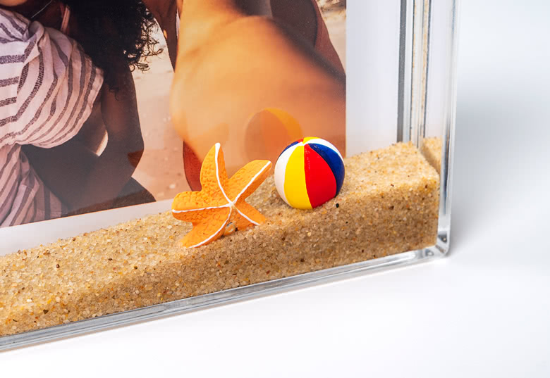 Acrylic frame filled