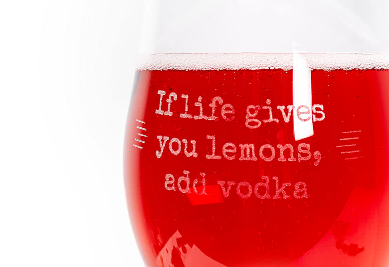 Personalised Hurricane glasses engraved with your own text or name
