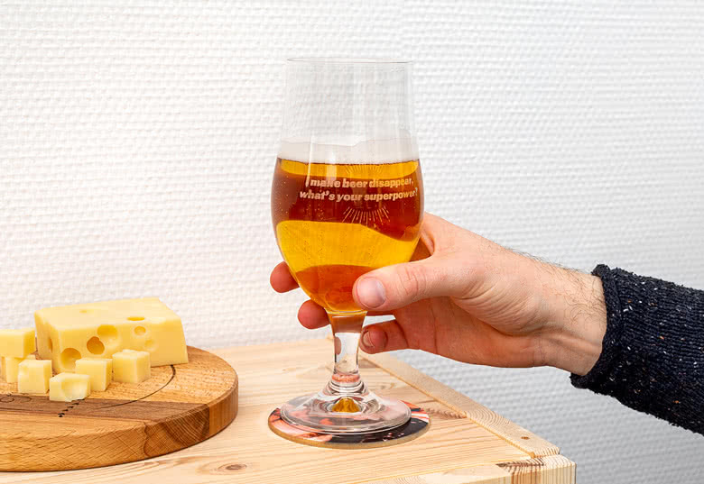 Personalised Hurricane glasses engraved with your own text or name