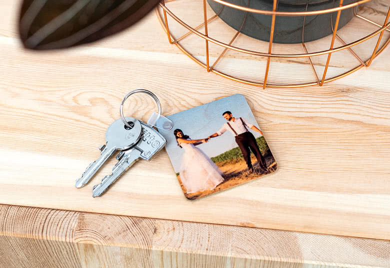 Porte-clés en bois personnalisé - Maman