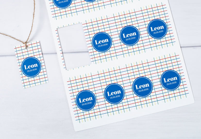 Lot de 48 étiquettes de remerciement