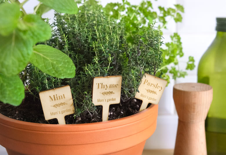 Houten plantenlabel (set van 12)