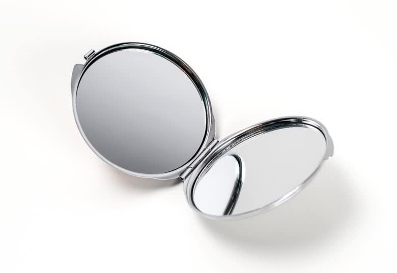 Miroir De Maquillage Personnalisé Lettre A à Z – Double Face (normal + Grossissant), 7x7 Cm, Cadeau Boîte Rose