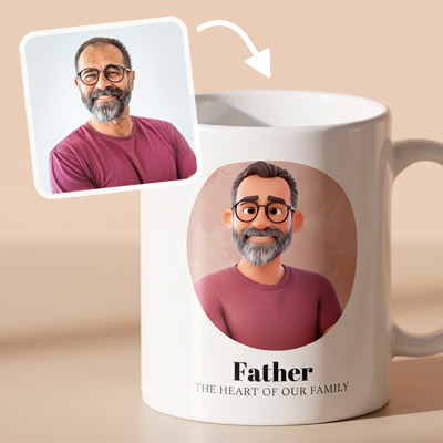 Personalisierte Tasse mit künstlerischem Filter