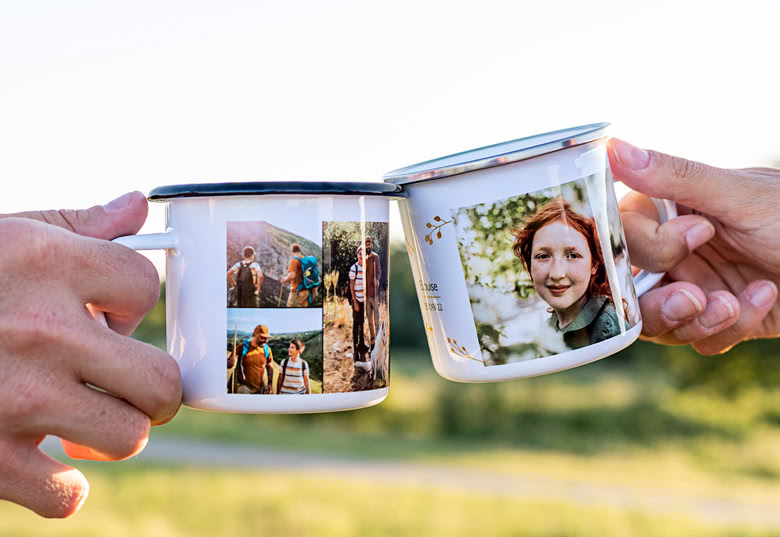 Emaille Tasse personalisiert