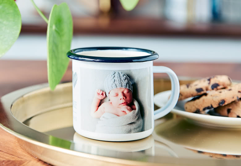 Emaille Tasse personalisiert