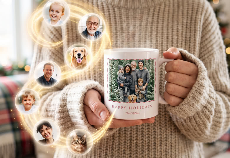 Familjefotomontage
