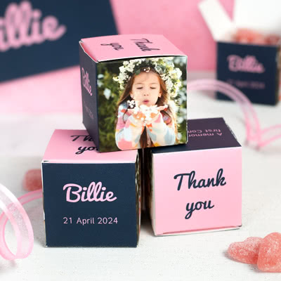 Personalised party favours boxes - set of 12