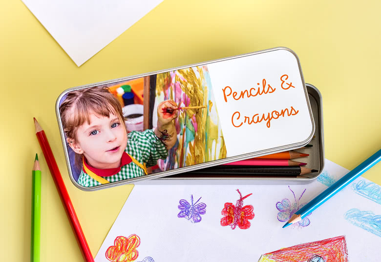 Idée cadeau : trousse à crayons personnalisée avec photo