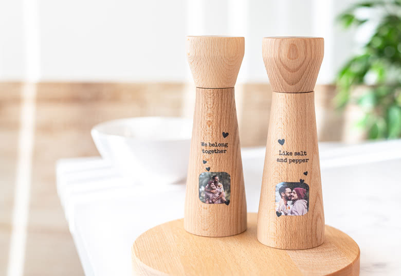 Personalised pepper and salt mills