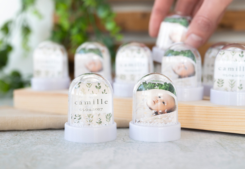 Mini-Schneekugel personalisiert - 12 Stk.