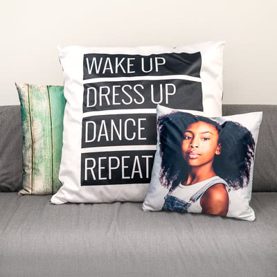 Pillow with photo on front and back