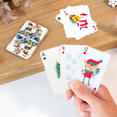 Playing cards with personalised back