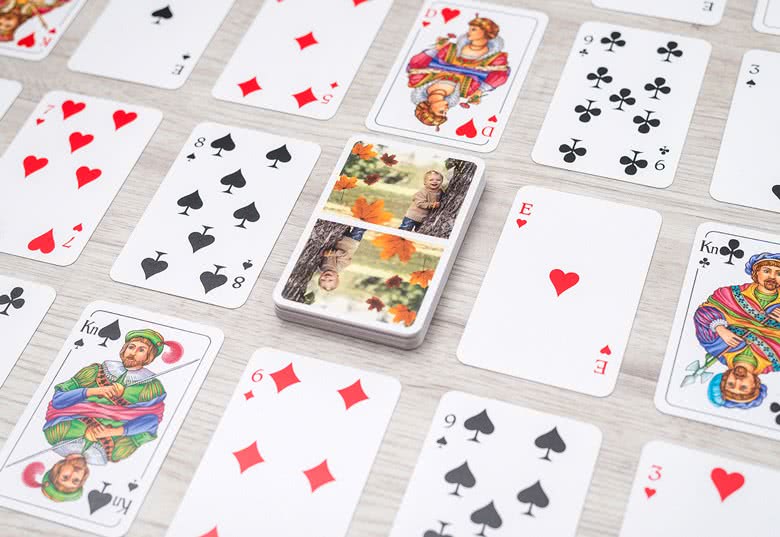 Spillekort med foto - lav dine egne, personlige online