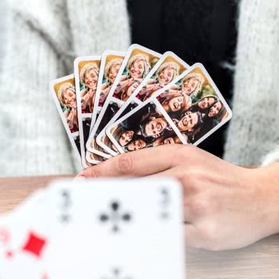 Speelkaarten met gepersonaliseerde achterkant