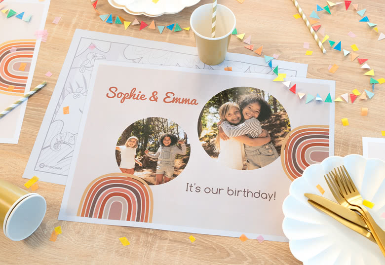 Personalised Paper Placemats with photo