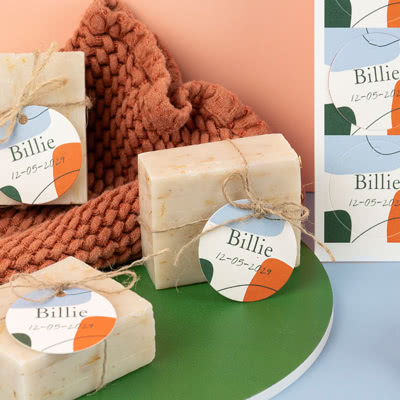 Zeepje met label (set van 6)