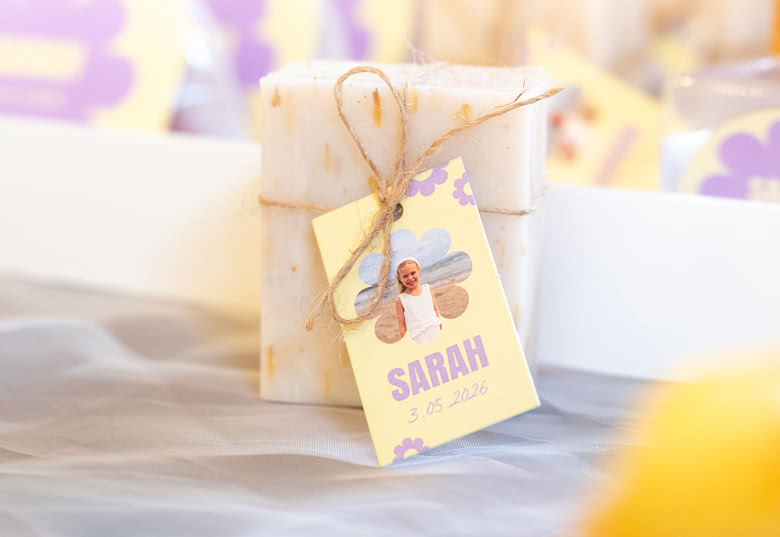 Soap bar with personalised label - 6 pcs