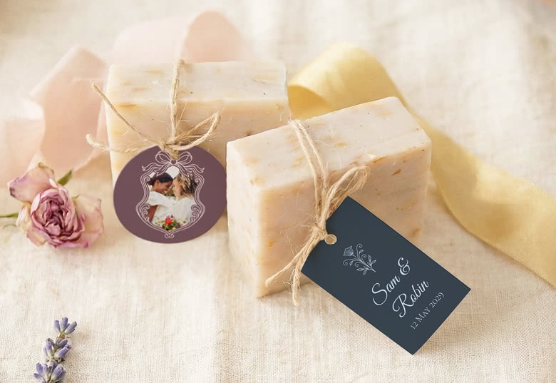 Soap bar with personalised label - 6 pcs